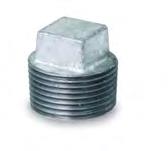 Everflow GMPL1120  1-1/2" Square Head Plug Galvanized Malleable