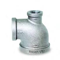 Everflow GMRT2016  2" x 1-1/2" x 3/4" Reducing Tee Galvanized Malleable