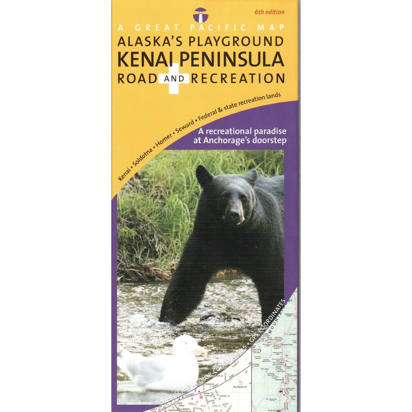 Paradise Clay GPR026 Alaska's Kenai Peninsula Road & Recreation Map, 6th Edition