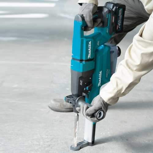 Makita GRH07M1W 40V max XGT® Brushless 1‘1/8" SDS‘PLUS AVT® Rotary Hammer (D‘Handle) Kit w/ Dust Extractor, AFT®, AWS® Capable (4.0Ah)