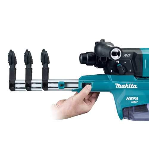 Makita GRH07M1W 40V max XGT® Brushless 1‘1/8" SDS‘PLUS AVT® Rotary Hammer (D‘Handle) Kit w/ Dust Extractor, AFT®, AWS® Capable (4.0Ah)