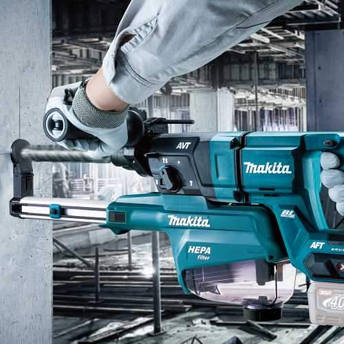 Makita GRH07ZW 40V max XGT® Brushless 1‘1/8" SDS‘PLUS AVT® Rotary Hammer (D‘Handle) w/ Dust Extractor, AFT®, AWS® Capable, Tool Only