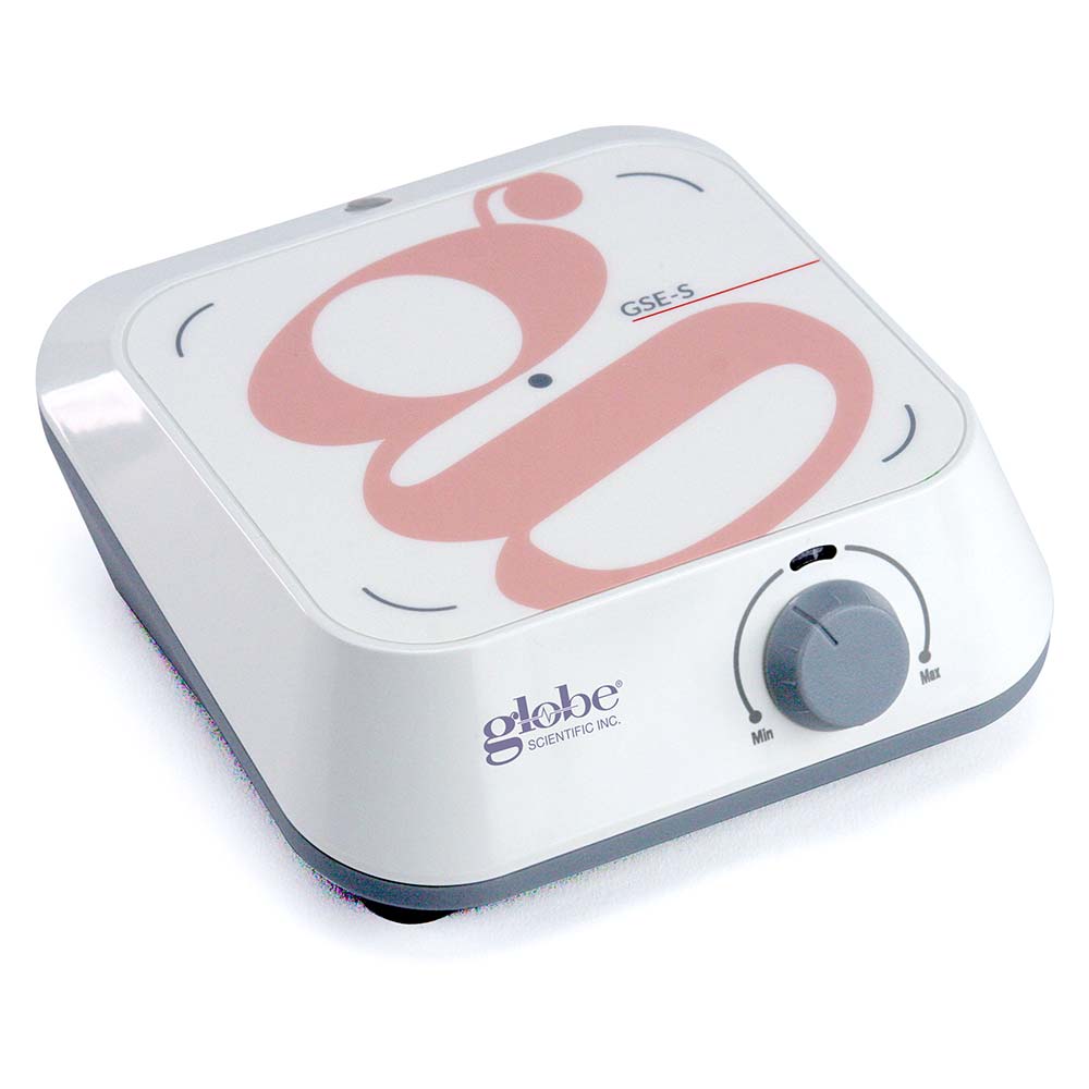 Globe Scientific GSE-S Magnetic Stirrer Square with Custom Labels 100-240v 50/60Hz with US UK and EU plugs 300-2000rpm Retort stand PET surface