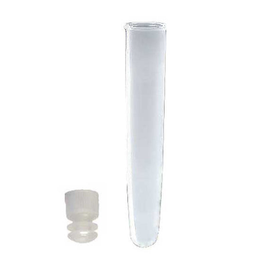 Globe Scientific 112009 Centrifuge Tube 16 x 100mm (12mL) PS with Separate White Plug Cap