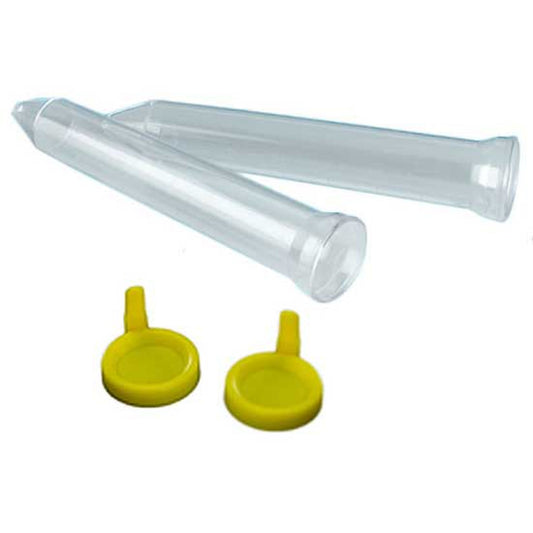 Globe Scientific 112016 Urine Collection System 12mL Flared Top Urine Tube and Yellow Snap Cap with Sanitary Grip 100/Bag 5 Bags/Unit