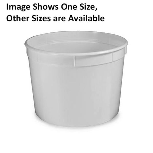 Globe Scientific 270086 Container Multi-Purpose 86oz (2580mL) PP Separate Snap Lid White