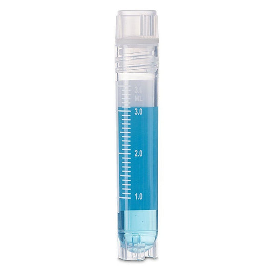 Globe Scientific 3034-4 Cryogenic Vials 4.0ml Sterile Internal Threads Attached Screwcap with O-ring seal RB SS PG WS
