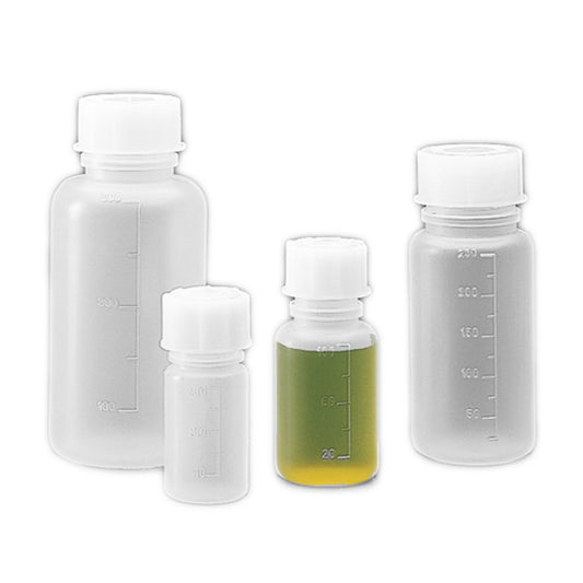 Globe Scientific 601627 Bottle with Screwcap Wide Mouth PP Graduated 500mL