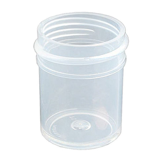 Globe Scientific 6361 Jar Wide Mouth 7.5mL (1/4oz) PP 33mm Opening 1 x 1" (Screw Cap Packaged Separately)