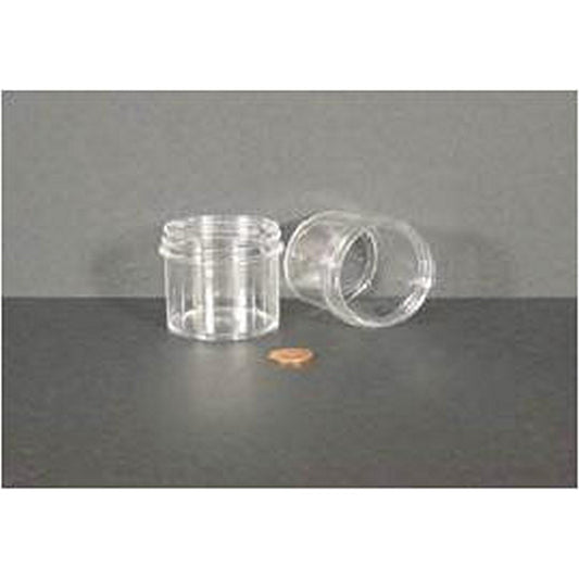 Globe Scientific 6374 Jar Wide Mouth 90mL (3oz) PS 58mm Opening 1 15/16 x 2" (Screw Cap Packaged Separately)