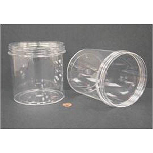 Globe Scientific 6408 Jar Wide Mouth 1200mL (40oz) PS 120mm Opening 4 3/8 x 5 1/16" (Screw Cap Packaged Separately)