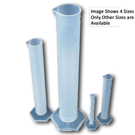 Globe Scientific CPS1000P Graduated cylinder 1000mL PP squat formprint gradsclass B