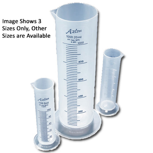 Globe Scientific CPS0100P Graduated cylinder 100mL PP squat formprint gradsclass B