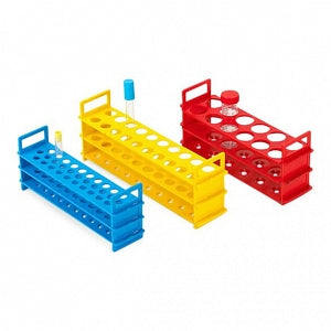 Globe Scientific 456132R Tube Stand Reinforced PP 32mm 12-Place Red