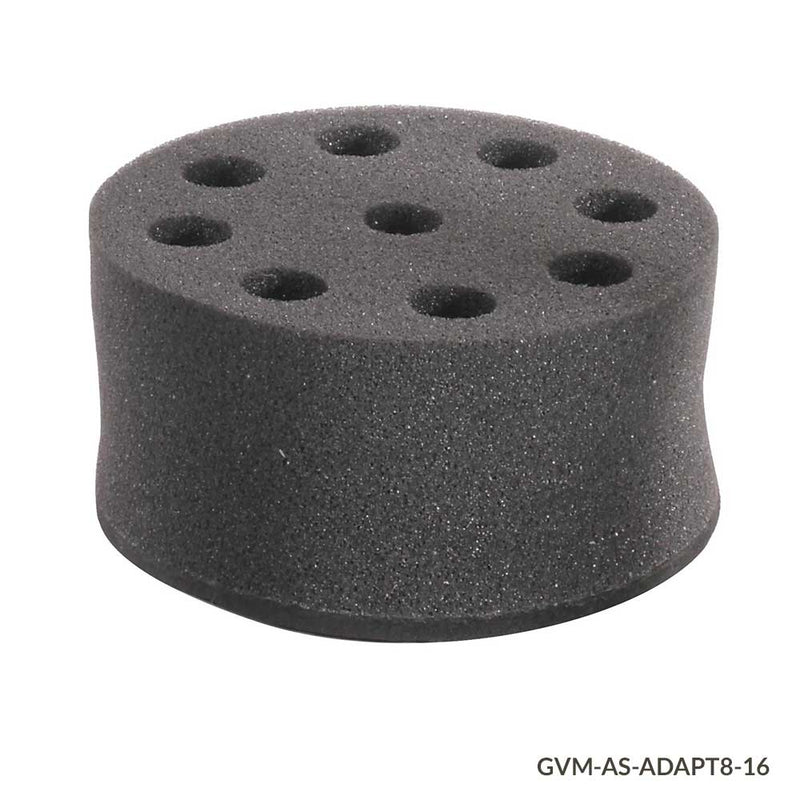 Globe Scientific GVM-AS-ADAPT8-16 Tube Holder Foam for use with GVM Series Vortex Mixers 8-Place for 16mm Tubes (must use with Plate Adapter VM-AS-PLATE or Vortexing Rod VM-AS-ROD)