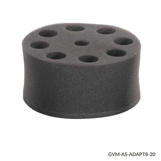 Globe Scientific GVM-AS-ADAPT8-20 Tube Holder Foam for use with GVM Series Vortex Mixers 8-Place for 20mm Tubes (must use with Plate Adapter VM-AS-PLATE or Vortexing Rod VM-AS-ROD)
