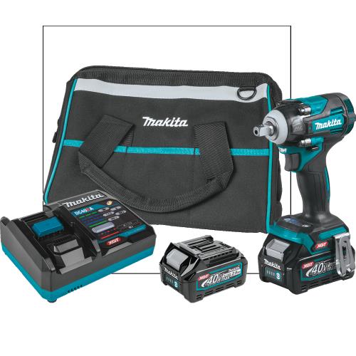 Makita GWT05D 40V max XGT® Brushless Cordless 4‘Speed 1/2" Sq. Drive Impact Wrench Kit w/ Detent Anvil (2.5Ah)