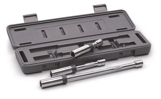 Gearwrench 41740D 3 Piece 3/8" Drive 6 Point Magnetic Swivel Spark Plug Set