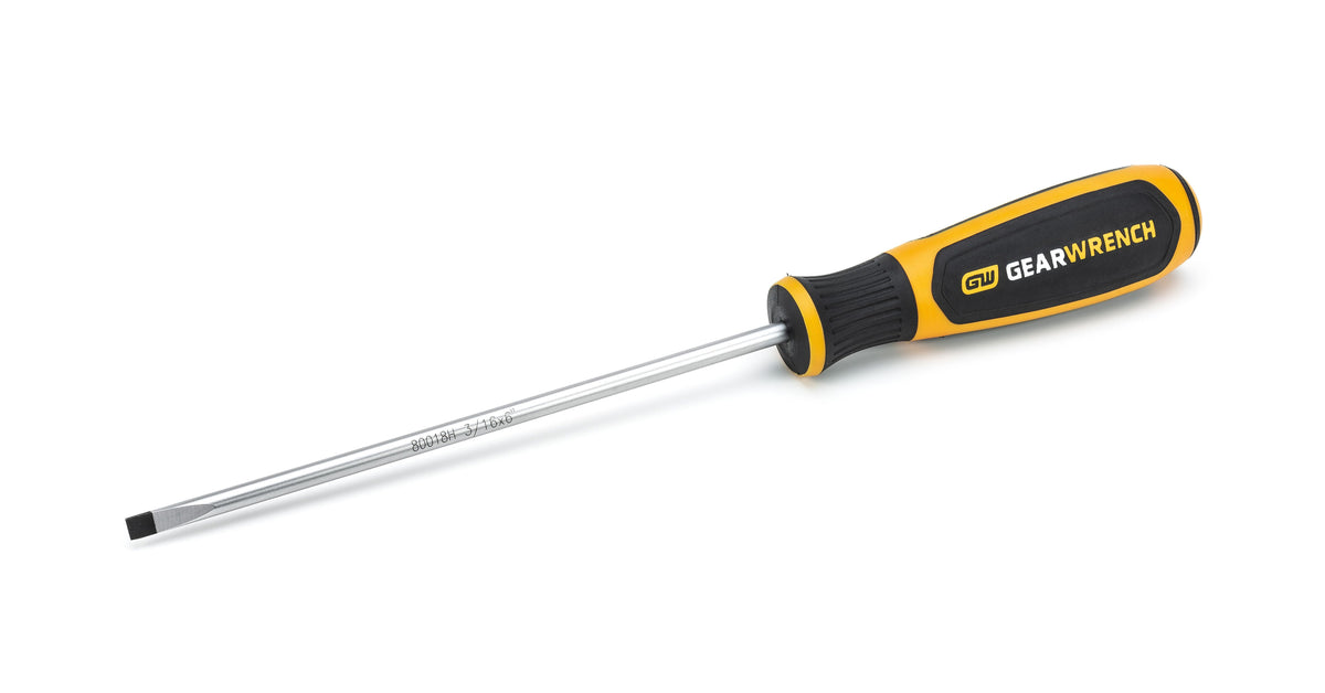 Gearwrench 80018H 3/16" x 6" Cabinet Dual Material Screwdriver