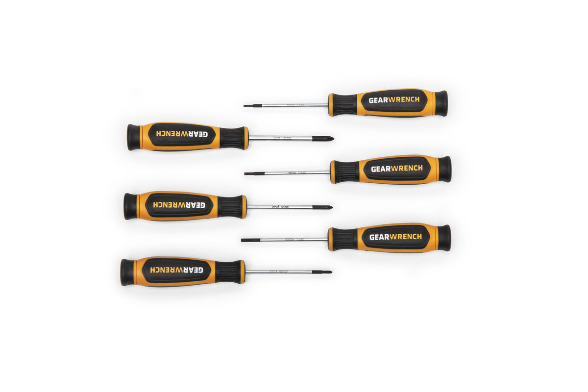 Gearwrench 80055H 6 Piece Phillips®/Slotted Mini Dual Material Screwdriver Set