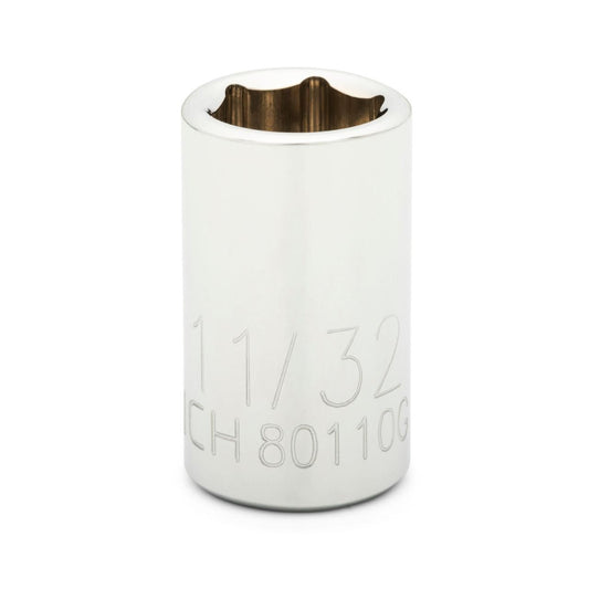 Gearwrench 80110 1/4" Drive 6 Point Standard SAE Socket 11/32"