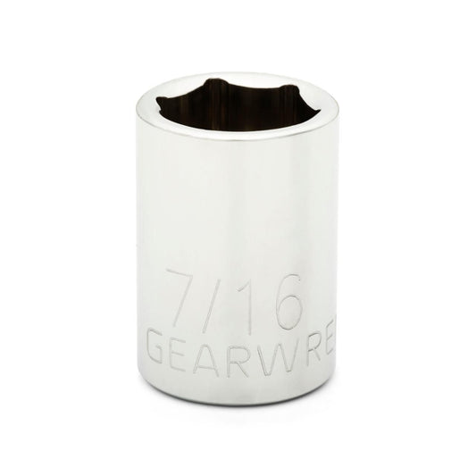 Gearwrench 80112 1/4" Drive 6 Point Standard SAE Socket 7/16"