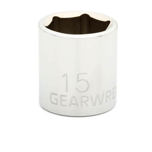 Gearwrench 80137 1/4" Drive 6 Point Standard Metric Socket 15mm