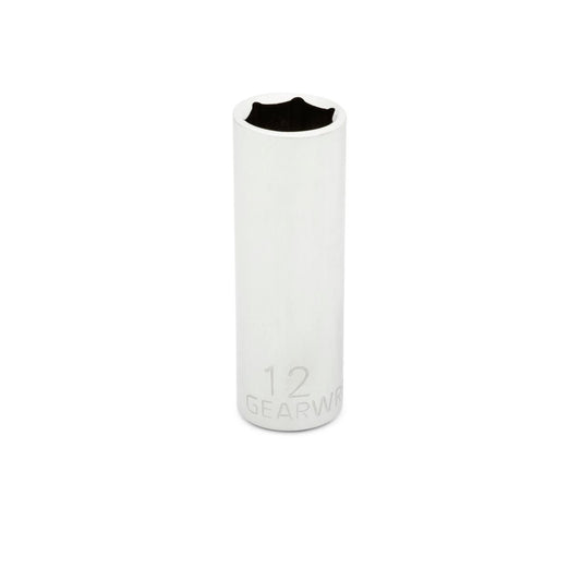 Gearwrench 80147 1/4" Drive 6 Point Deep Metric Socket 12mm