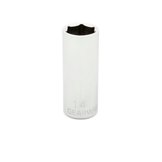 Gearwrench 80149 1/4" Drive 6 Point Deep Metric Socket 14mm