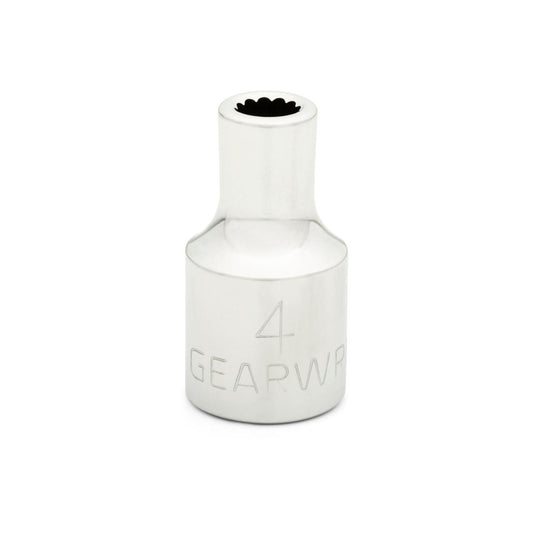 Gearwrench 80197 1/4" Drive 12 Point Standard Metric Socket 4mm