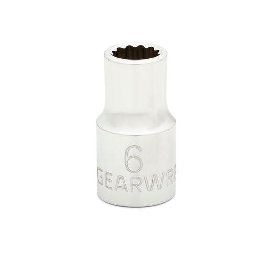 Gearwrench 80200 1/4" Drive 12 Point Standard Metric Socket 6mm