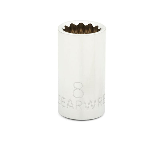 Gearwrench 80202 1/4" Drive 12 Point Standard Metric Socket 8mm