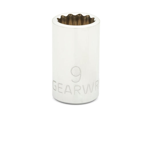 Gearwrench 80203 1/4" Drive 12 Point Standard Metric Socket 9mm