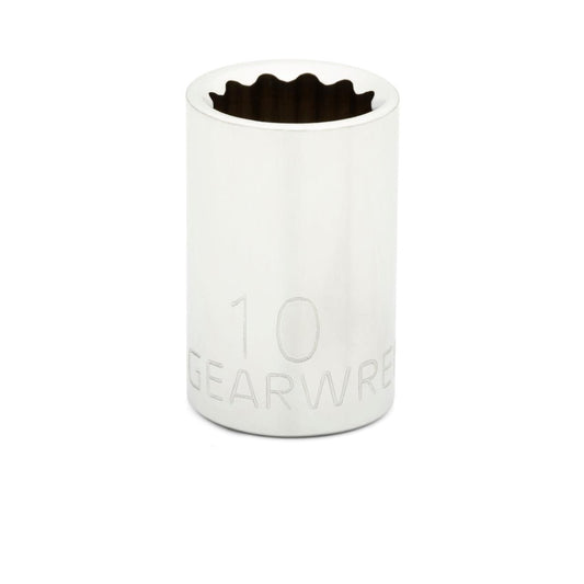 Gearwrench 80204 1/4" Drive 12 Point Standard Metric Socket 10mm