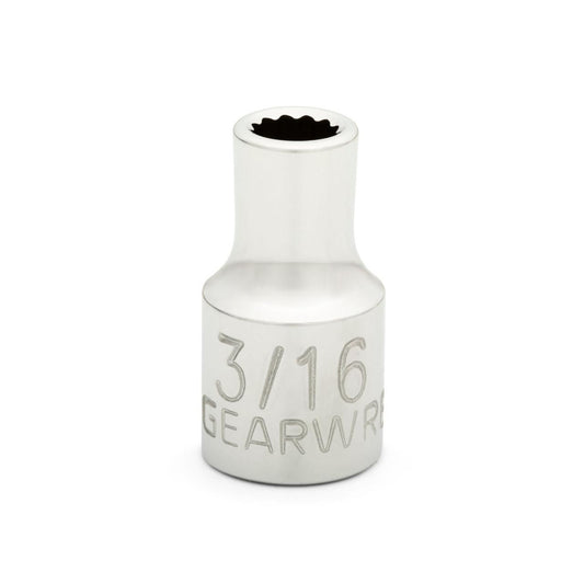 Gearwrench 80210 1/4" Drive 12 Point Standard SAE Socket 3/16"