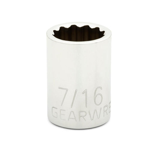 Gearwrench 80217 1/4" Drive 12 Point Standard SAE Socket 7/16"