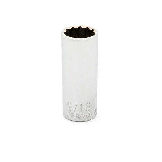 Gearwrench 80229 1/4" Drive 12 Point Deep SAE Socket 9/16"