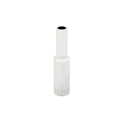 Gearwrench 80231 1/4" Drive 12 Point Deep Metric Socket 5mm