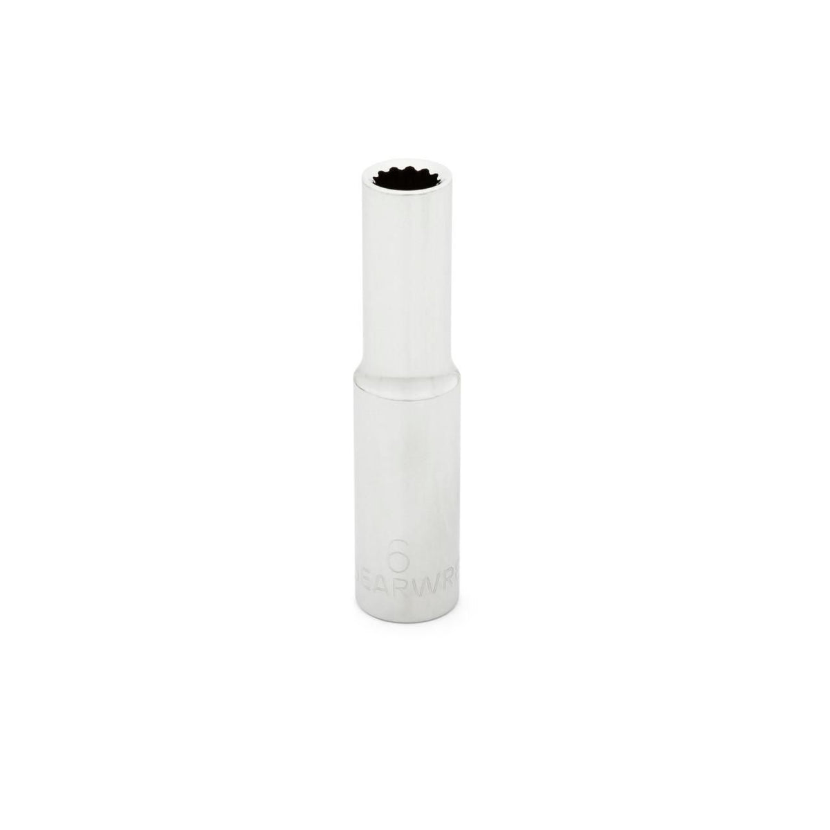 Gearwrench 80233 1/4" Drive 12 Point Deep Metric Socket 6mm