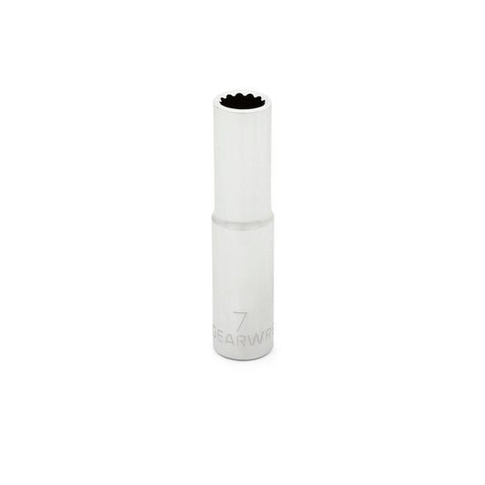 Gearwrench 80234 1/4" Drive 12 Point Deep Metric Socket 7mm