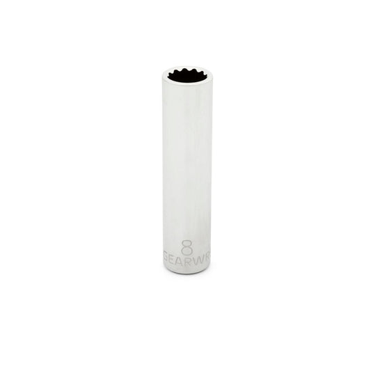 Gearwrench 80235 1/4" Drive 12 Point Deep Metric Socket 8mm