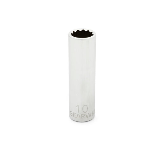 Gearwrench 80237 1/4" Drive 12 Point Deep Metric Socket 10mm