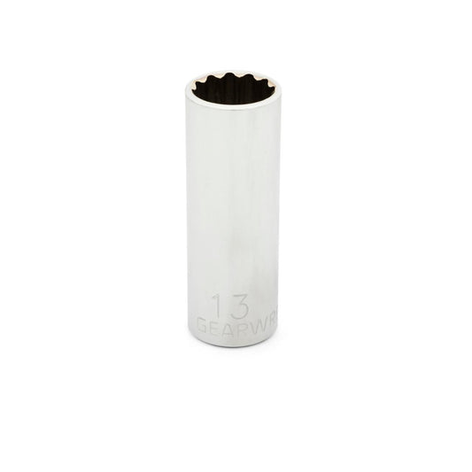 Gearwrench 80240 1/4" Drive 12 Point Deep Metric Socket 13mm