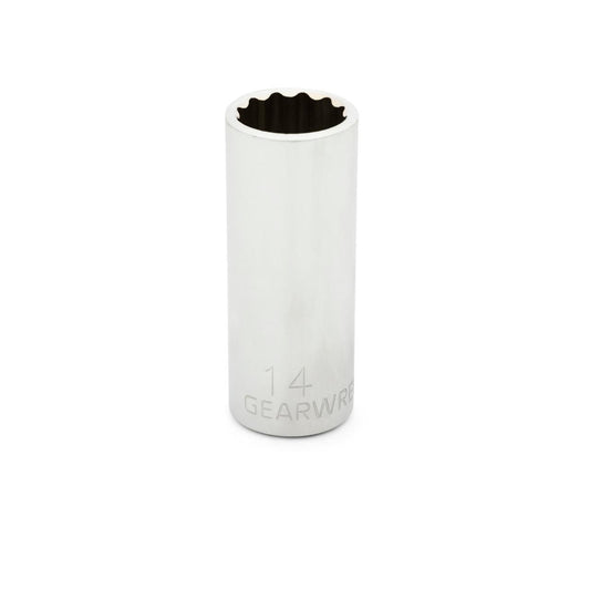 Gearwrench 80241 1/4" Drive 12 Point Deep Metric Socket 14mm