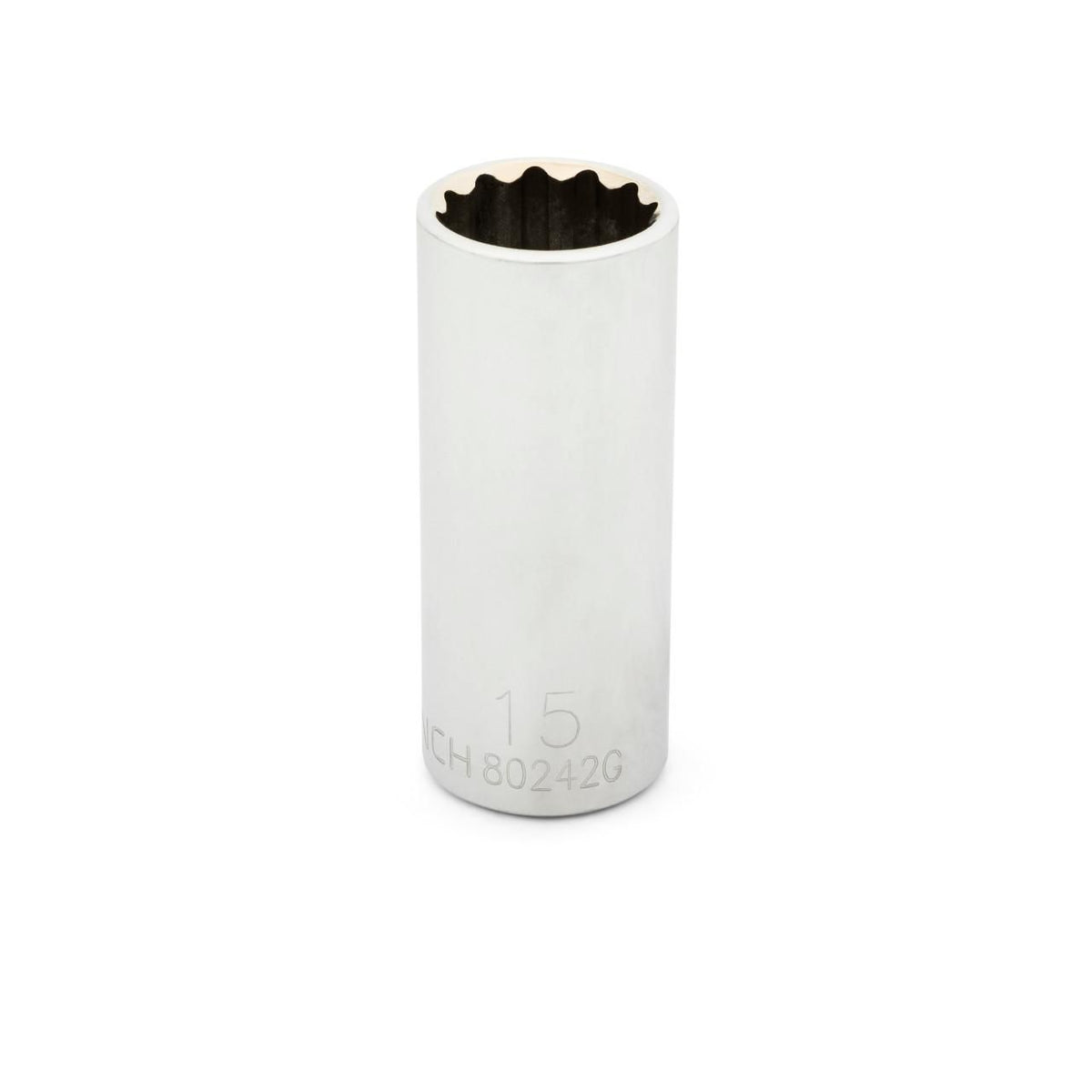 Gearwrench 80242 1/4" Drive 12 Point Deep Metric Socket 15mm