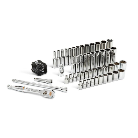 Gearwrench 80300P 51 Piece 1/4" Drive 6 Point 120XP™ Standard and Deep SAE/Metric Mechanics Tool Set