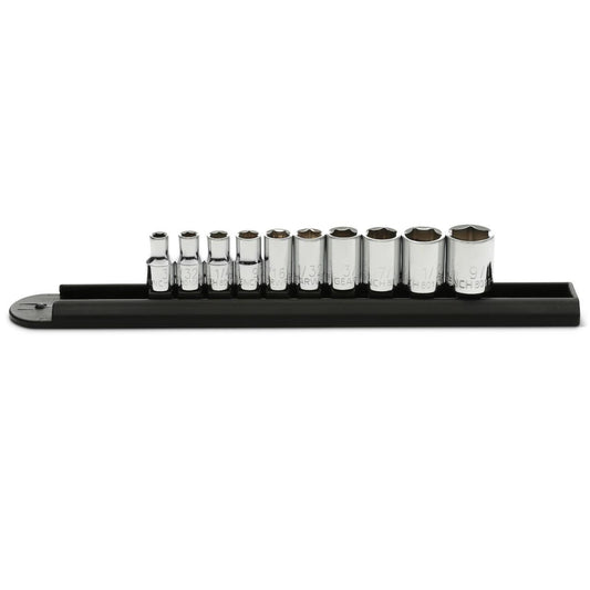 Gearwrench 80303 10 Piece 1/4" Drive 6 Point Standard SAE Socket Set