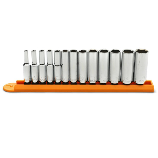 Gearwrench 80304 13 Piece 1/4" Drive 6 Point Deep Metric Socket Set