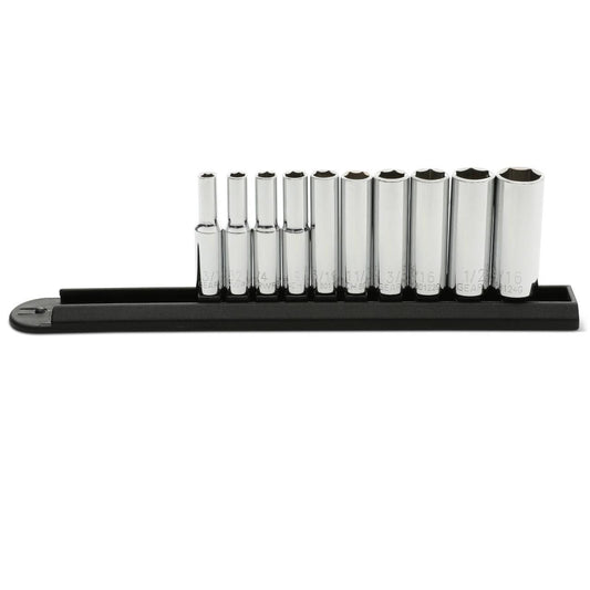 Gearwrench 80305 10 Piece 1/4" Drive 6 Point Deep SAE Socket Set