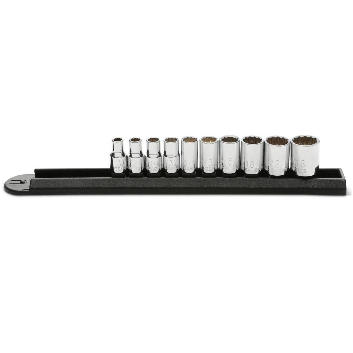Gearwrench 80307D 10 Piece 1/4" Drive 12 Point Standard SAE Socket Set